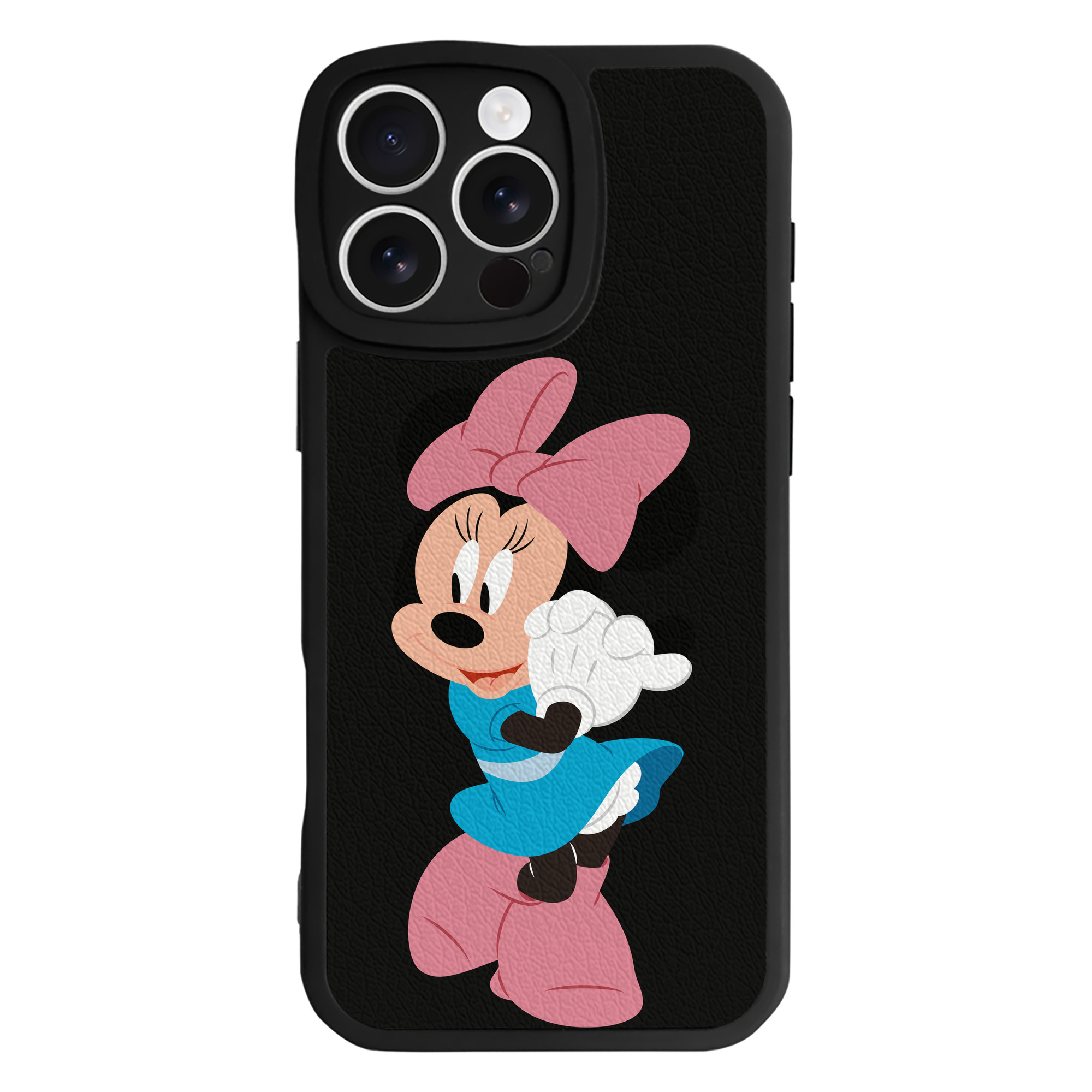 （画像用） ミッキーマウス Mickey Mouse 【iPhone 16シリーズ対応】シリコンスマホケース（レザー調） 材質：シリコン